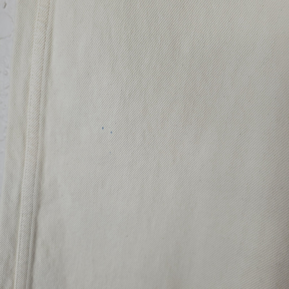 NWOT Apiece Apart Merida Cropped Straight-Leg Denim Jeans Size 24 Cream Cotton - Picture 10 of 14